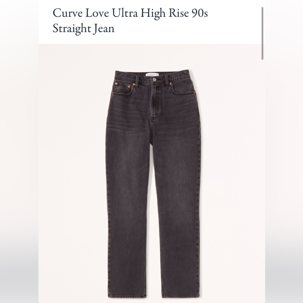 Abercrombie & Fitch Curve Love Ultra High Rise 90s Straight